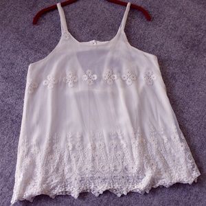 lacy white top